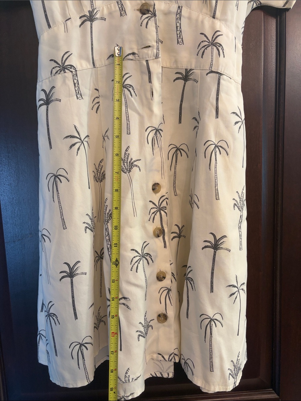 Marine Layer Cream Mini Dress with Black Palm Print - Picture 16 of 16